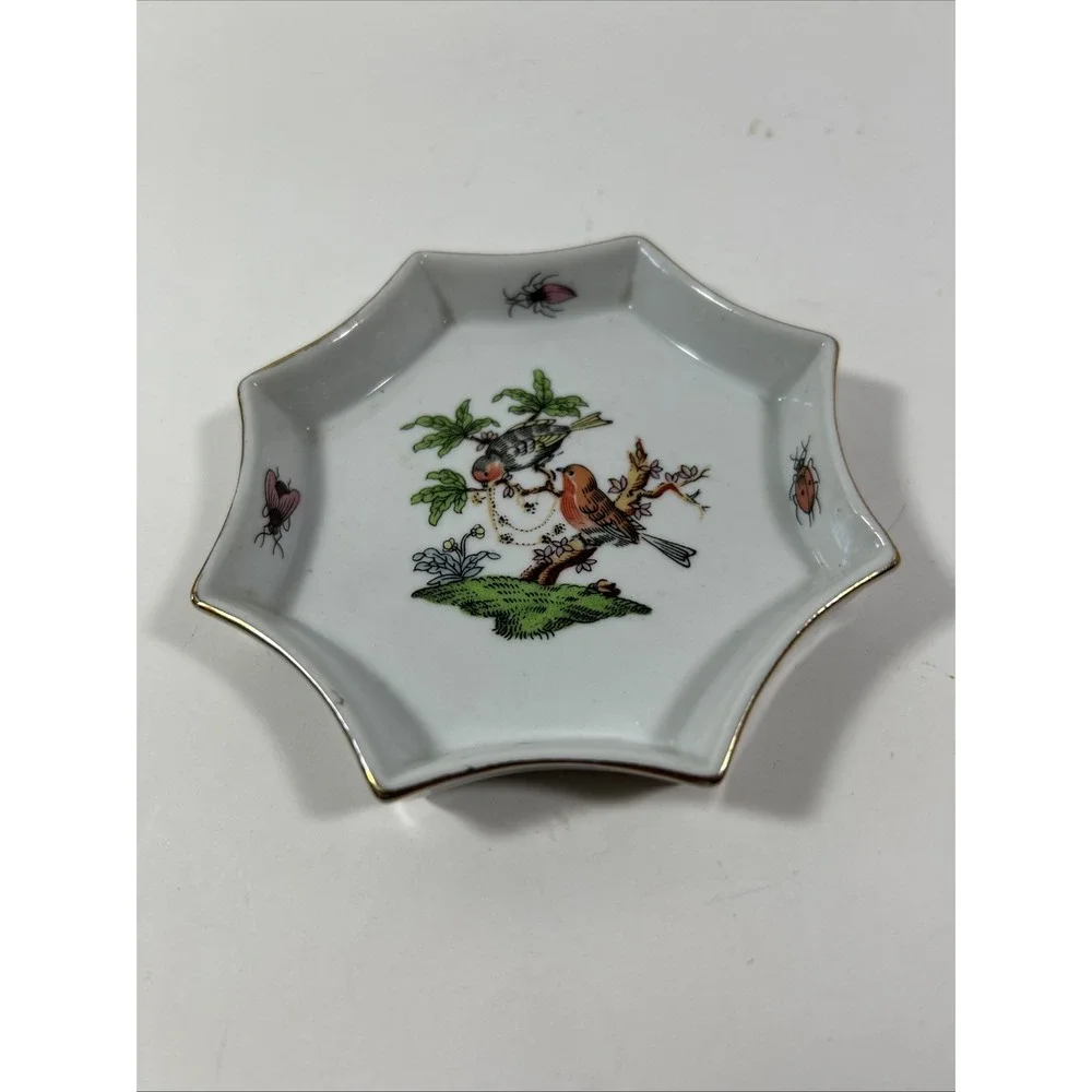 Vintage Porcelain Bird Trinket Dish Ring Holder‎ 4 Inches
